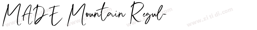 MADE Mountain Regul字体转换 MADE Mountain Regul字体转换
